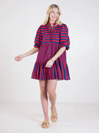 Sadie Dress in Americano Stripe
