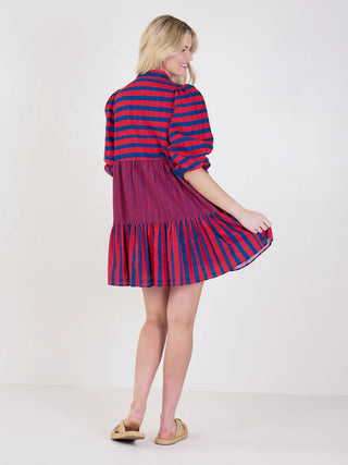 Sadie Dress in Americano Stripe