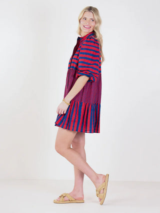 Sadie Dress in Americano Stripe