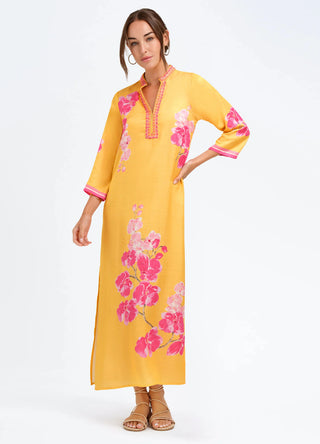 Elise Caftan in Orchid/Melon
