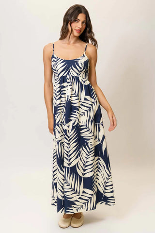 Shivon Dress in Navy/Ivory Paradise
