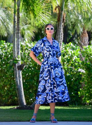 Collins Dress in Grand Entrance Navy