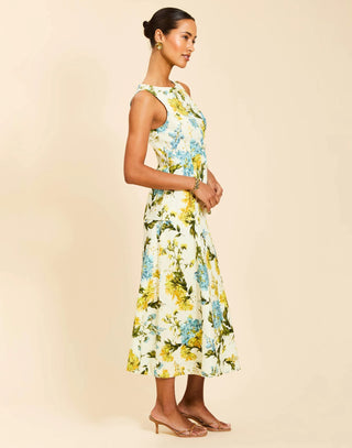 Santiago Convertible Midi Skirt in Aegean Blooms