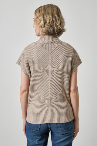 Cable Wedge Sweater in Birch
