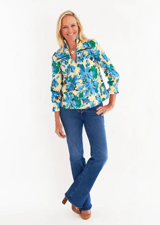Aspen Blouse in High Tide Blue Steel