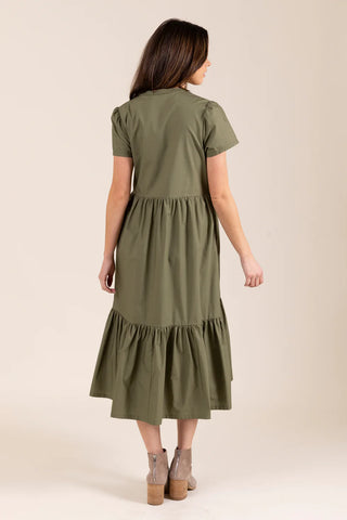 Pendleton Dress in Moss