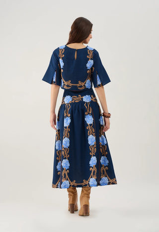 Kara Skirt in Harvest Navy