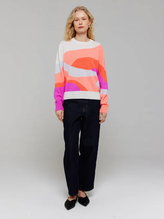 Cari Wave Crew in Coral Wave/Hot Coral, Neon Coral, Willow, Sassy Pink