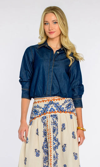 Carter Top in Denim