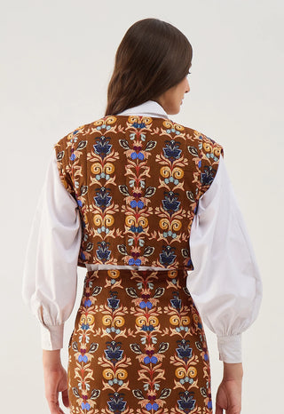 Lexie Vest in Holly Walnut