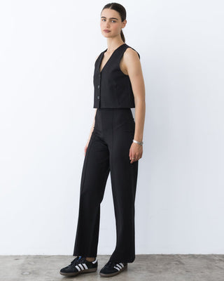 Ponte Knit Vest in Black
