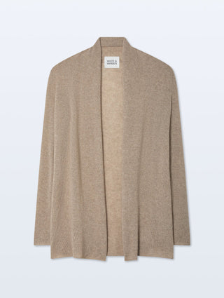 Cashmere Trapeze Cardigan in Taupe Heather