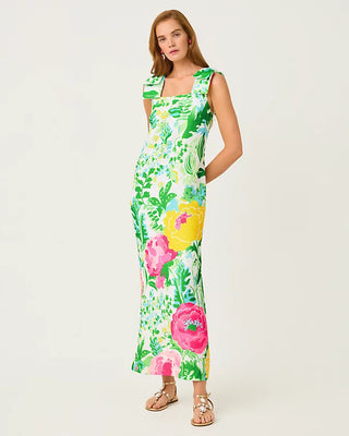 Bernice Maxi Dress in Multi Poppy Party