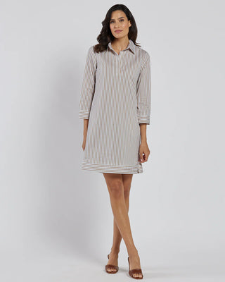 Finley Cotton Shirting Dress in Sand