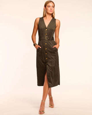 Marcia Dress in Deep Olive