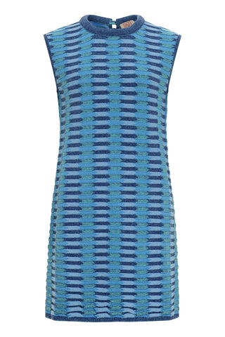 Wells Dress in Cobalt/Aqua