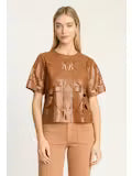 Amo Top in Tobacco Vegan Leather