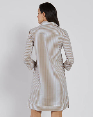 Finley Cotton Shirting Dress in Sand