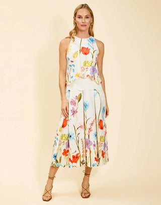 Prism Scallop Tank Top in Garden Muse