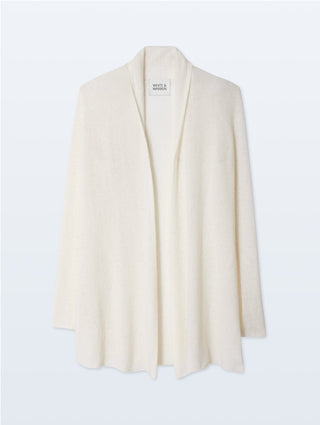 Cashmere Trapeze Cardigan in Soft White