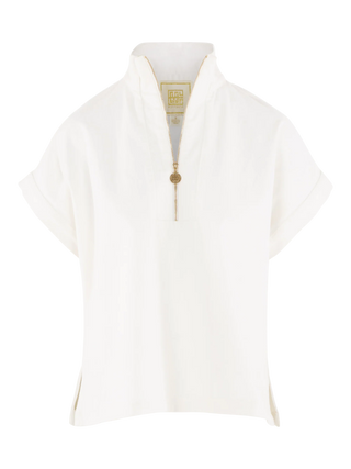 Poppy Pullover in Gardenia Denim