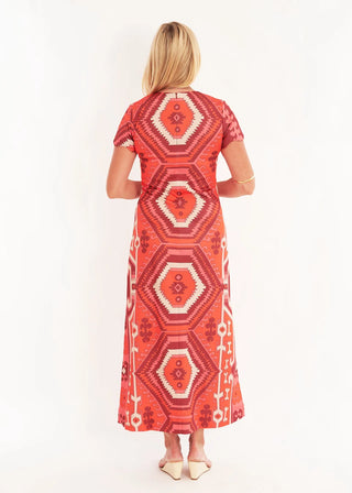 Malabar Dress in Kilim Maple