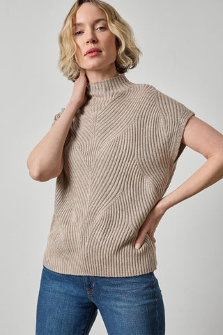 Cable Wedge Sweater in Birch