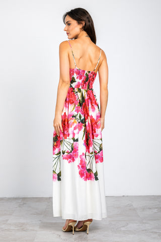 Talia Maxi Dress in Blush/Pink Combo