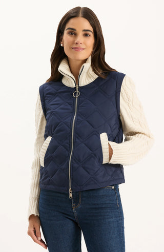 Andie Jacket in Mid Navy