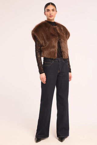 Kira Vest in Dark Brown