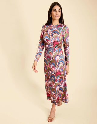 Gabriella Midi Dress in Twilight Marble