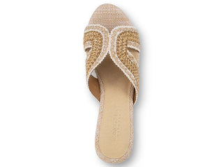 Gen Platform Sandal in Tan Raffia