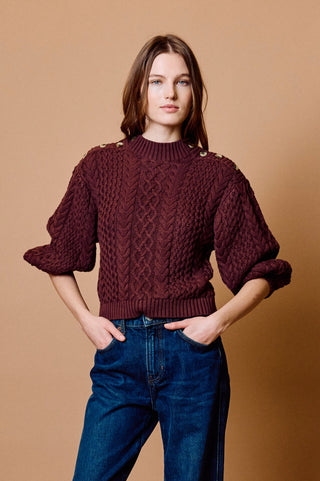 Paulette Sweater in Brown Stone