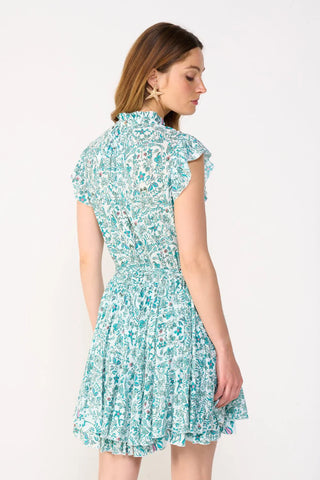 Callie Dress in Green Tiare