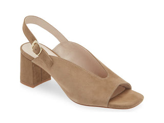 Polina Heel in Almond Suede