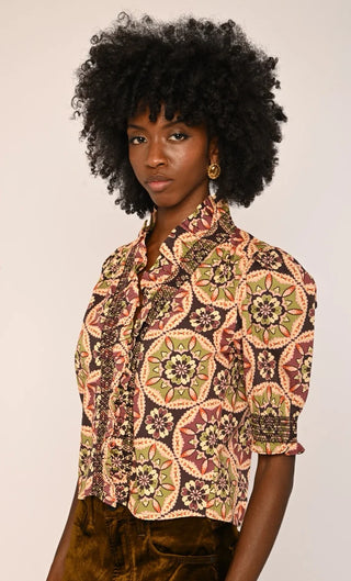 Zuri Top in Letters to Hattie Medallion