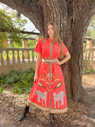 Sydney Shirtdress in Oasis Red