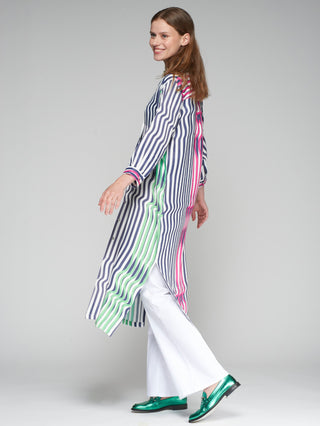 32339 Antonella Dress in Raya Marino Verde Rosa