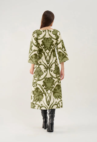 Camelia Dress in Rosemore Olive