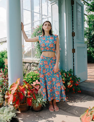 Cambrie Tank in Archive Tulip Liberty Print