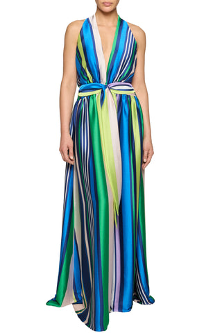 Kamil Dress in Ultramarine Stripe