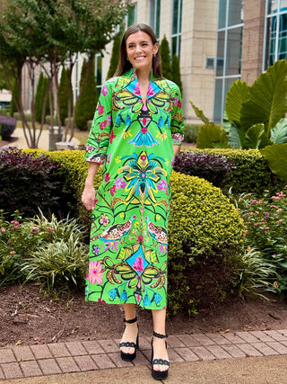 Bouvier Long Dress in Bird & Tassel