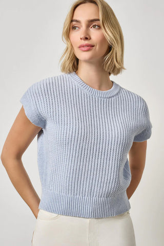Textured Wedge Sweater in Clearwater