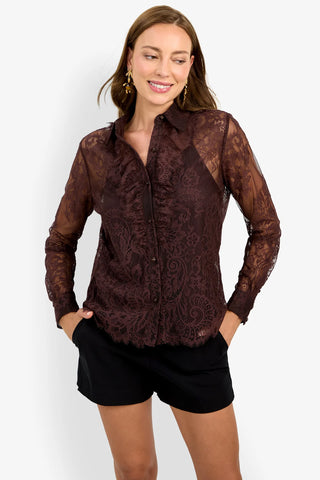Cassiah Top in Chocolate