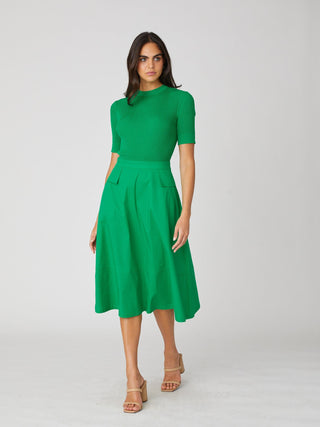 Harriet Dress in Kelly Green