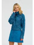 Daphne Sweater in Teal Multi