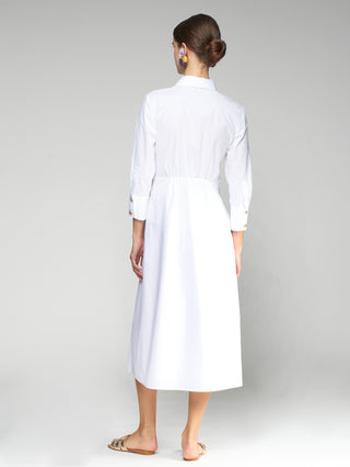 32511 Camisero Lazo Dress in Blanco