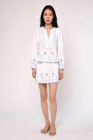 Junie Top in Margaret Emb