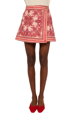 Melanie Quilted Skirt in Hearts in Tandem Print