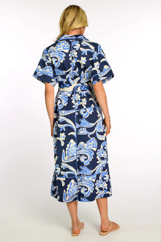 Collins Dress in Grand Entrance Navy